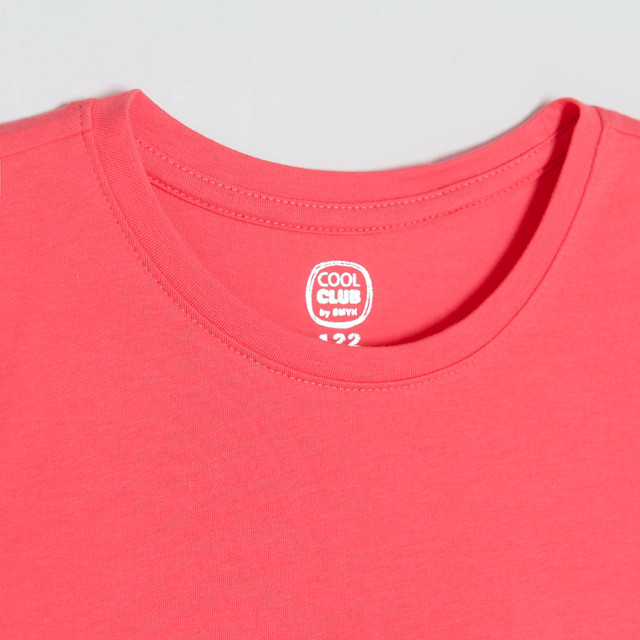 Рокля с къс ръкав, цвят: Коралов