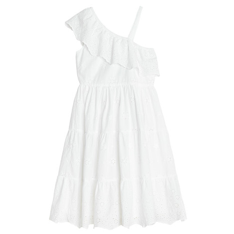 Рокля без ръкав, цвят: Бял