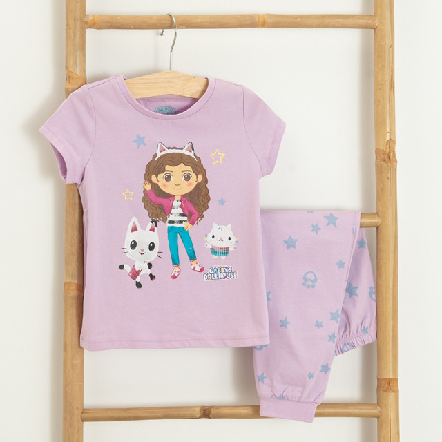 Пижама GABBY’S DOLLHOUSE, цвят: Лилав