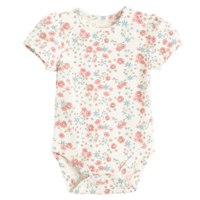 Боди с къс ръкав, цвят: Бял