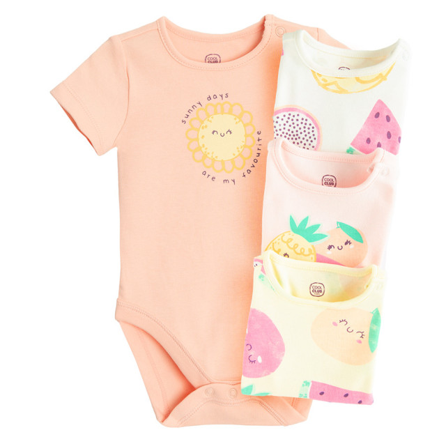 Боди с къс ръкав 4бр., цвят: Микс