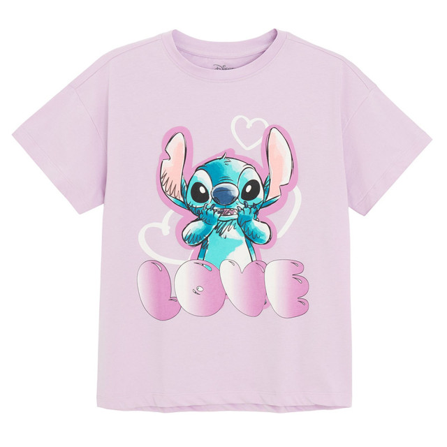 Тениска с къс ръкав LILO & STITCH, цвят: Лилав