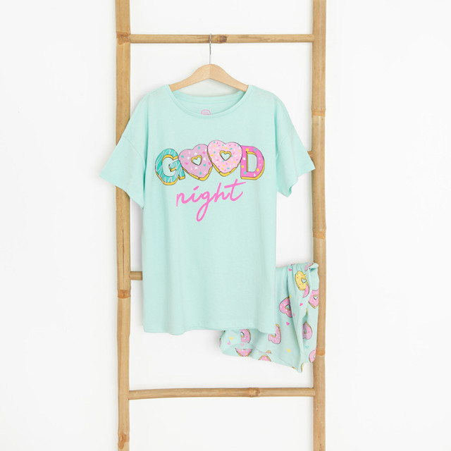 Пижама, цвят: Тюркоазен