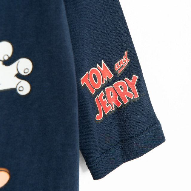 Тениска с дълъг ръкав TOM AND JERRY, цвят: Морско син