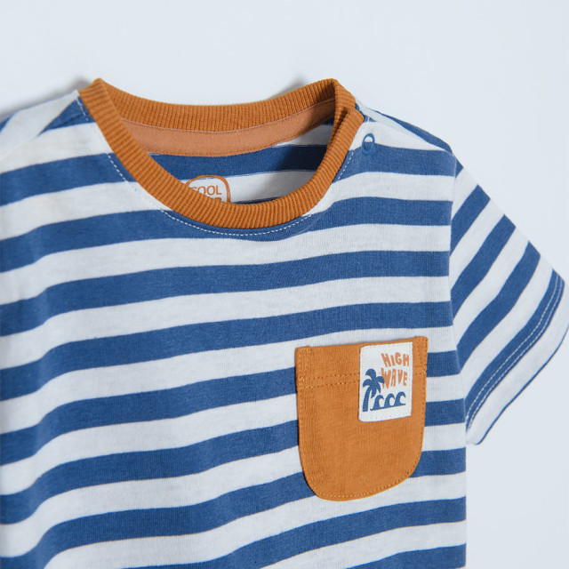 Тениска с къс ръкав, цвят: Морско син