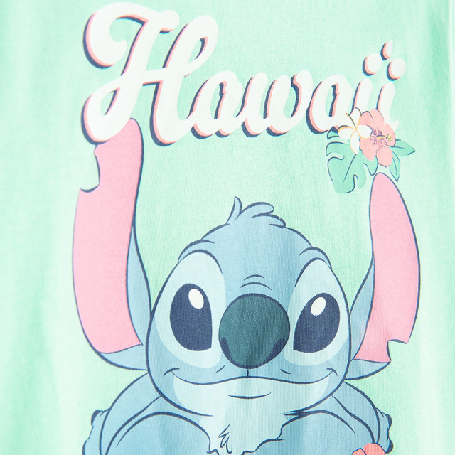 Тениска с къс ръкав LILO&STITCH, цвят: Тюркоазен