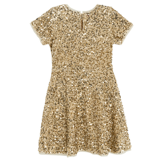 Рокля с къс ръкав, цвят: Златен