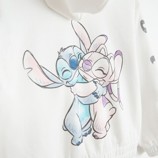 Суитчър LILO & STITCH, цвят: Бял