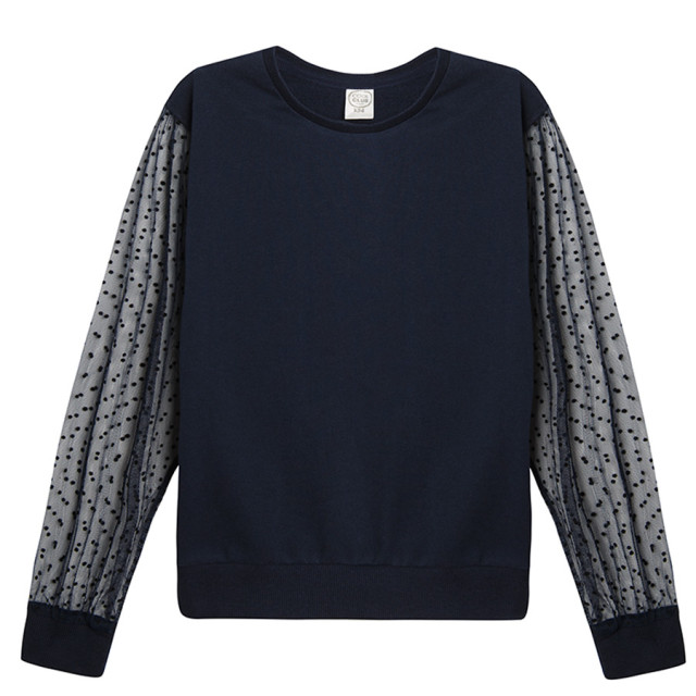 Риза с дълъг ръкав, цвят: Морско син