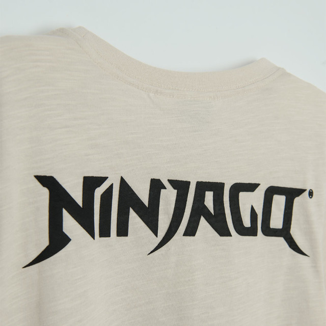 Тениска с къс ръкав LEGO NINJAGO, цвят: Бежов