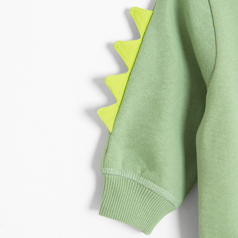 Блуза с дълъг ръкав, цвят: Маслинов