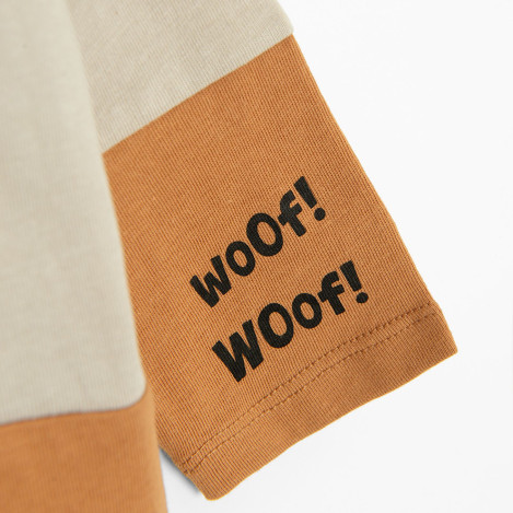 Тениска с дълъг ръкав, цвят: Бежов