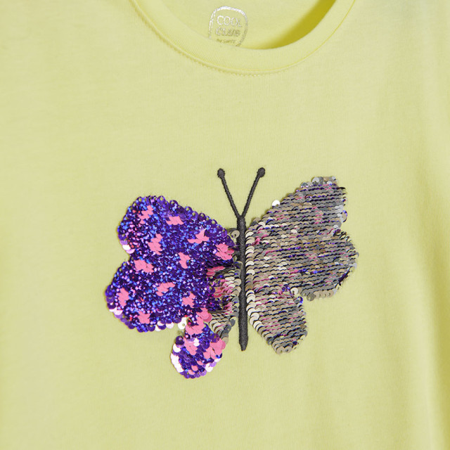 Блуза с къс ръкав, цвят: Жълт