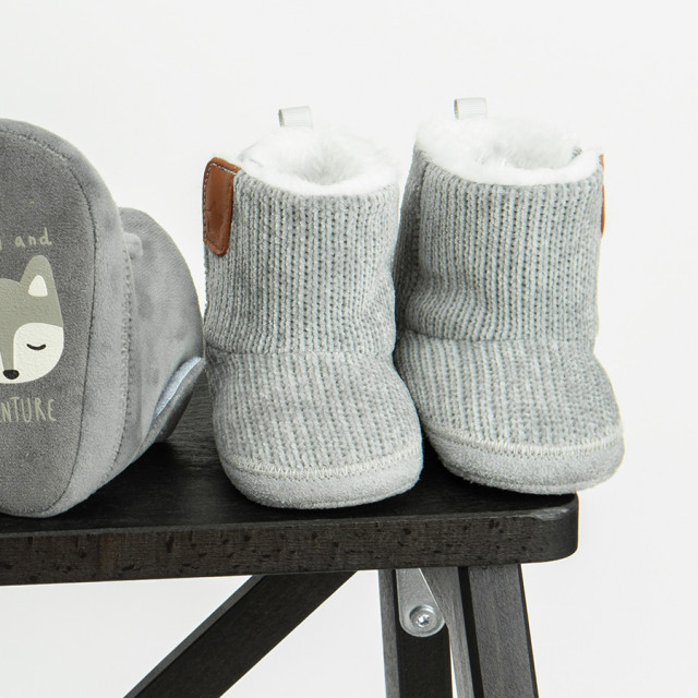 Пантофи, цвят: Светло сив