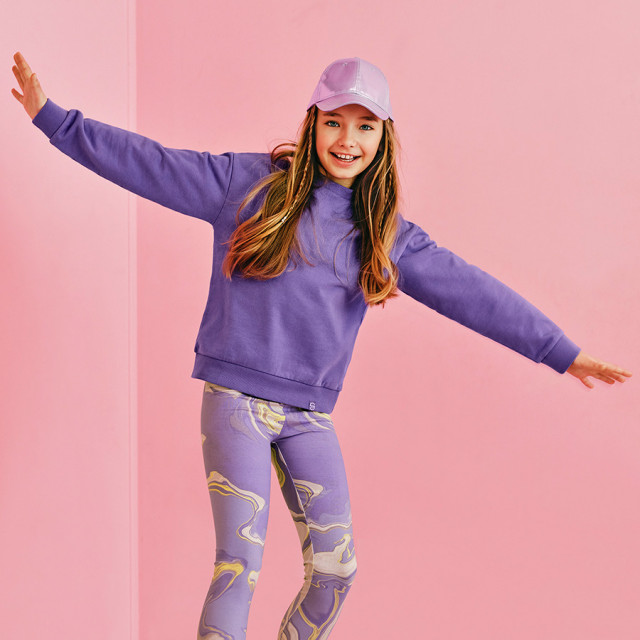 Блуза с дълъг ръкав, цвят: Виолетов