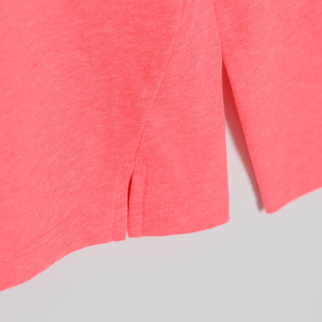 Тениска с дълъг ръкав, цвят: Флуоресцентен корал