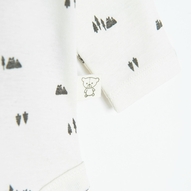 Боди с дълъг ръкав, цвят: Кремав