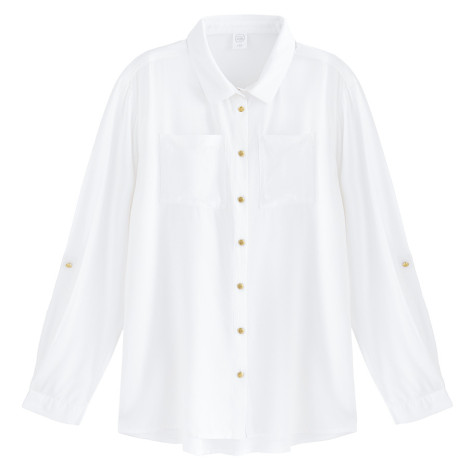 Риза с дълъг ръкав, цвят: Бял