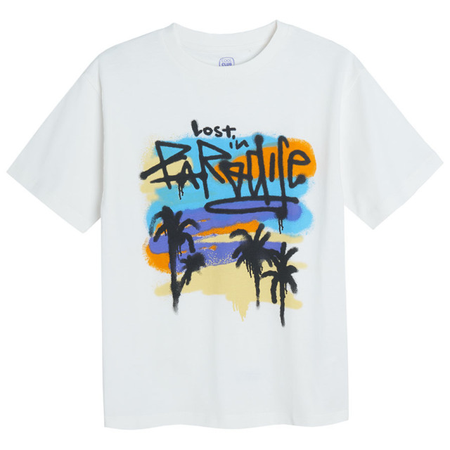 Тениска с къс ръкав, цвят: Бял