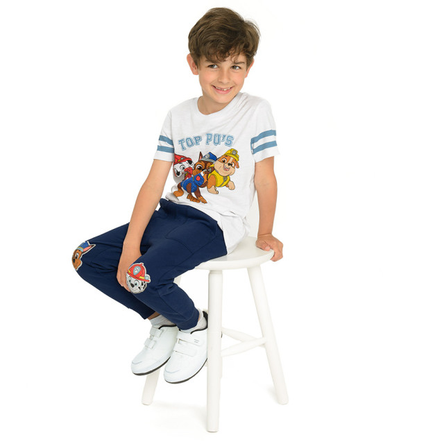 Тениска с къс ръкав PAW PATROL, цвят: Бял