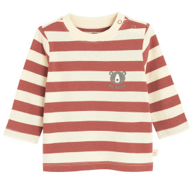 Тениска с дълъг ръкав, цвят: Кремав