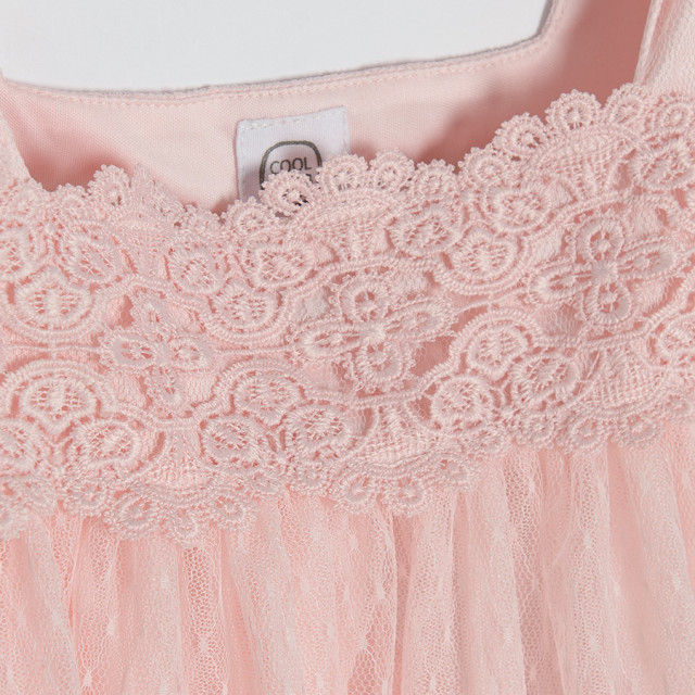 Рокля с къс ръкав, цвят: Светло розов