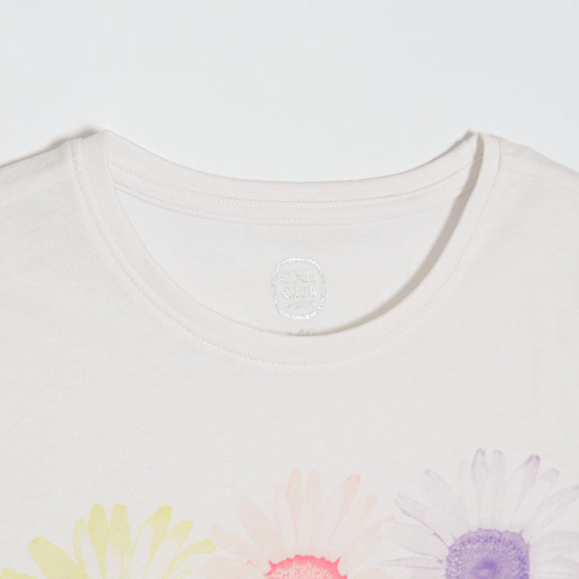 Тениска с къс ръкав, цвят: Екрю