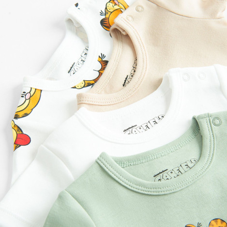 Боди с къс ръкав 4бр. GARFIELD, цвят: Микс