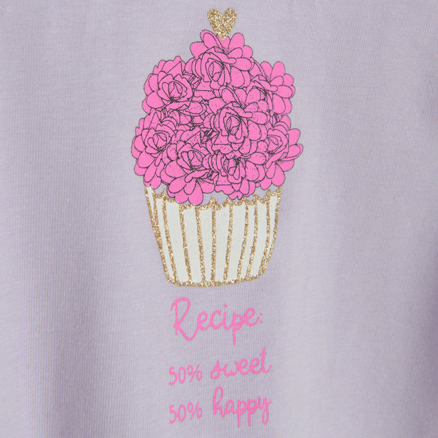 Боди с дълъг ръкав, цвят: Светло виолетов