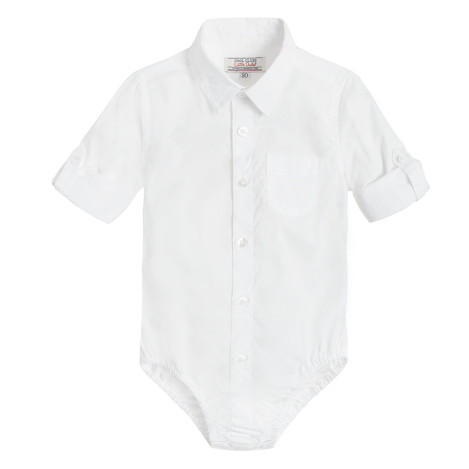 Боди с дълъг ръкав, цвят: Бял