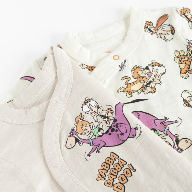 Боди с къс ръкав 2бр. FLINSTONES, цвят: Микс