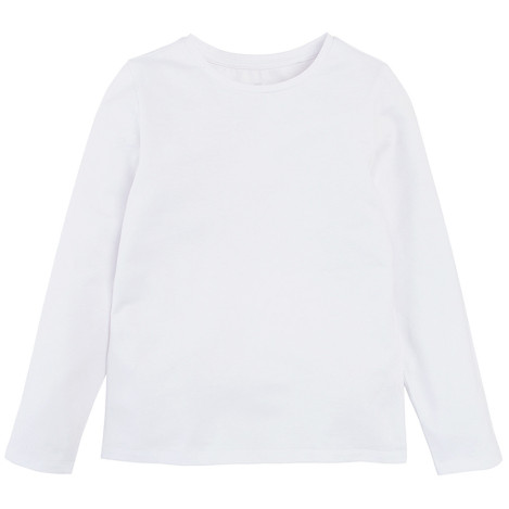 Тениска с дълъг ръкав 2бр., цвят: Бял