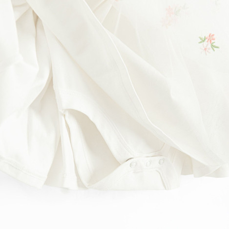 Боди с къс ръкав, цвят: Бял