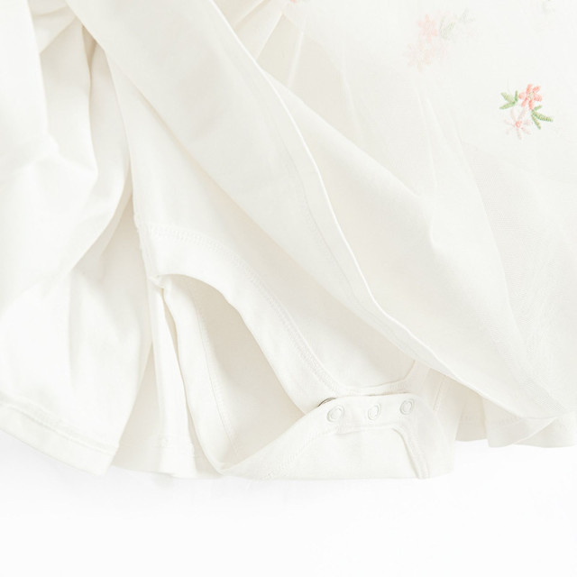 Боди с къс ръкав, цвят: Бял