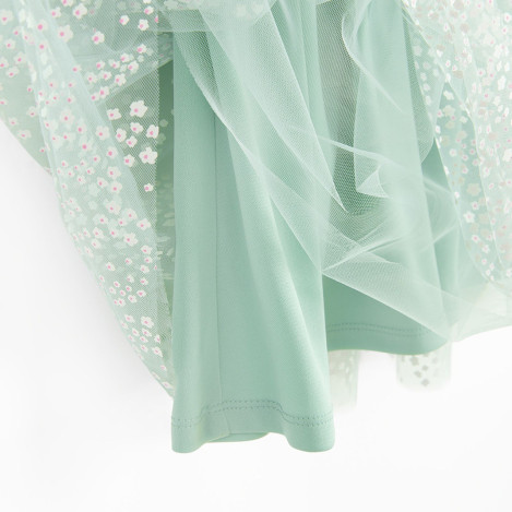 Рокля с къс ръкав, цвят: Зелен