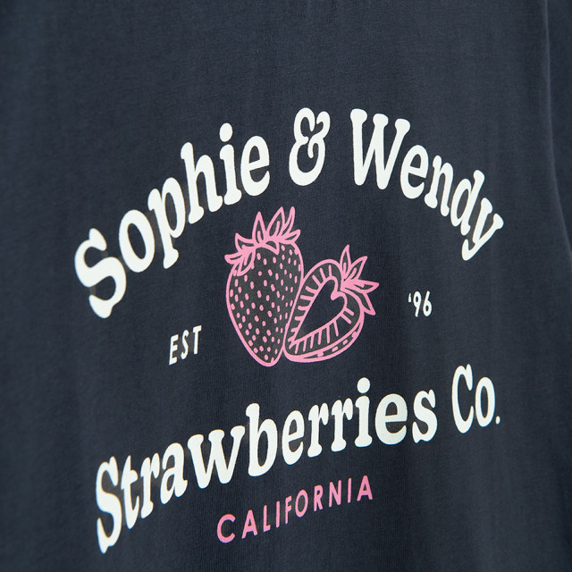 Тениска с къс ръкав, цвят: Син