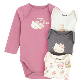 Боди с дълъг ръкав 4бр. HELLO KITTY, цвят: Микс