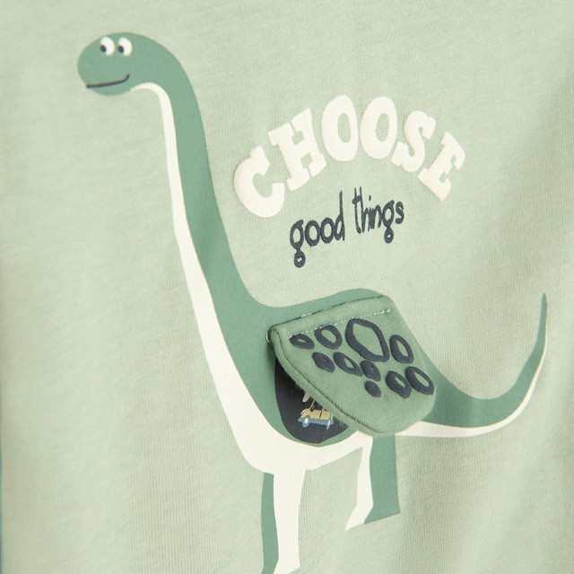 Блуза с дълъг ръкав, цвят: Зелен