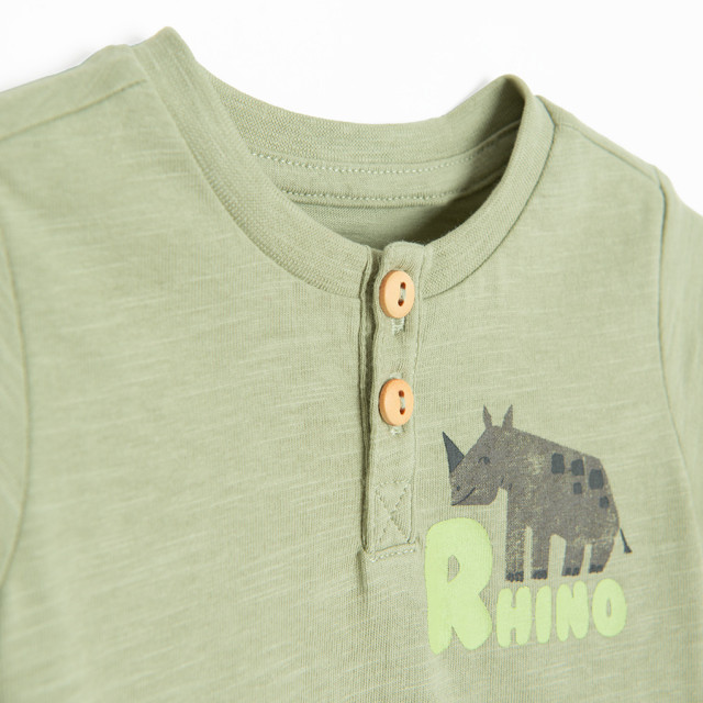 Боди с къс ръкав, цвят: Зелен