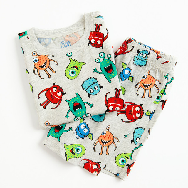 Пижама, цвят: Сив меланж