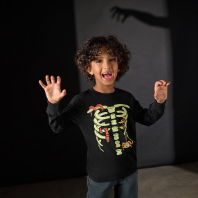 Блуза с дълъг ръкав, цвят: Черен