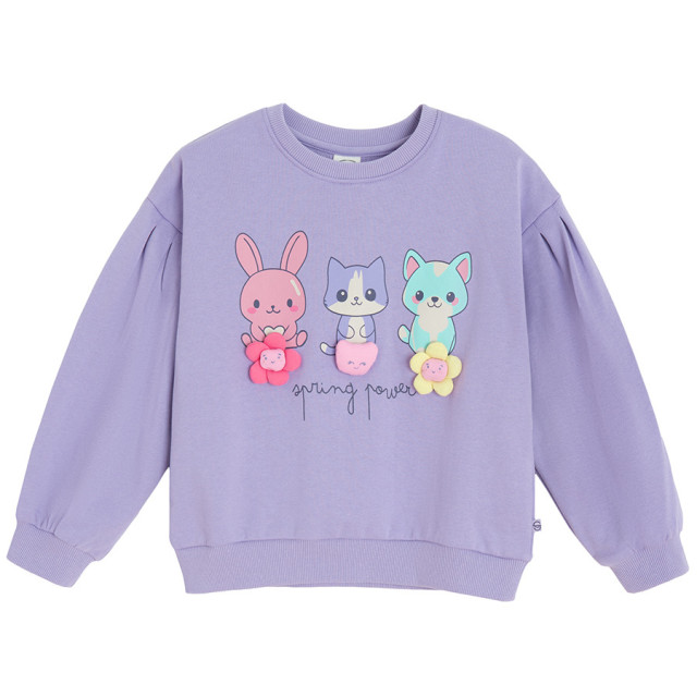 Блуза с дълъг ръкав, цвят: Виолетов