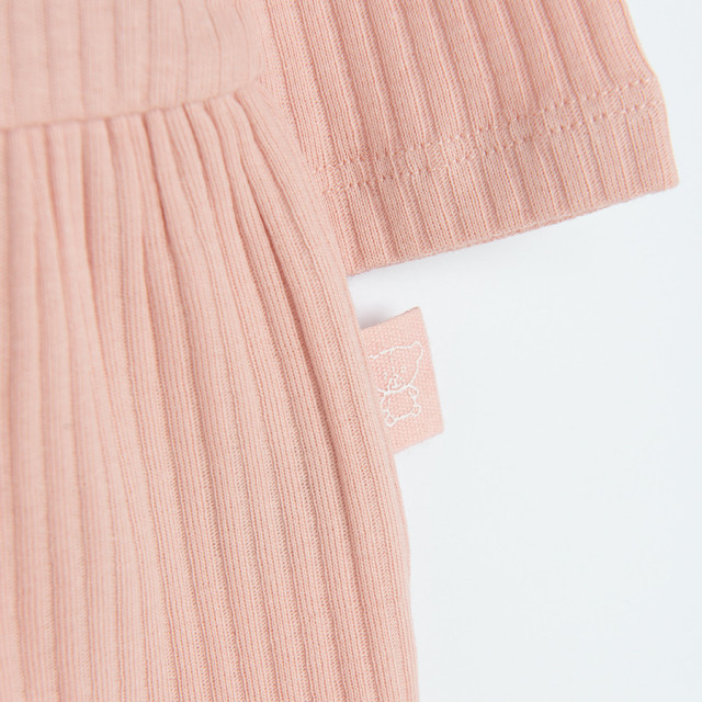 Рокля с дълъг ръкав, цвят: Светло розов