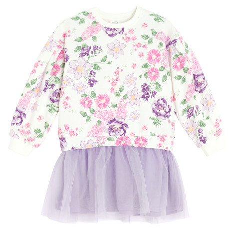 Рокля с дълъг ръкав, цвят: Бял