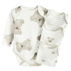 Боди с дълъг ръкав 4бр., цвят: Микс