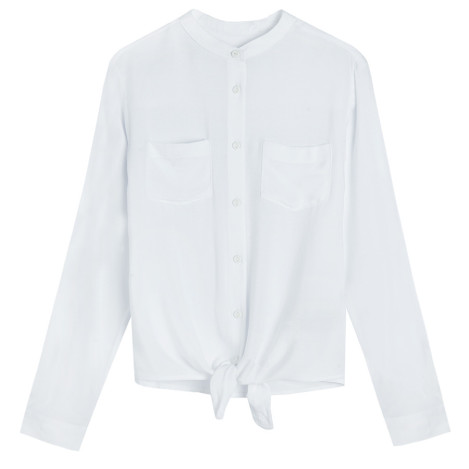 Риза с дълъг ръкав, цвят: Бял