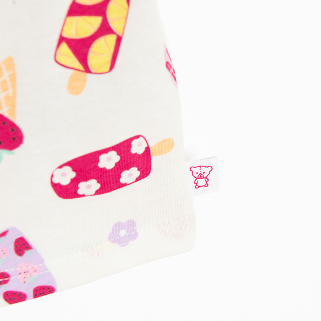 Тениска с къс ръкав, цвят: Кремав