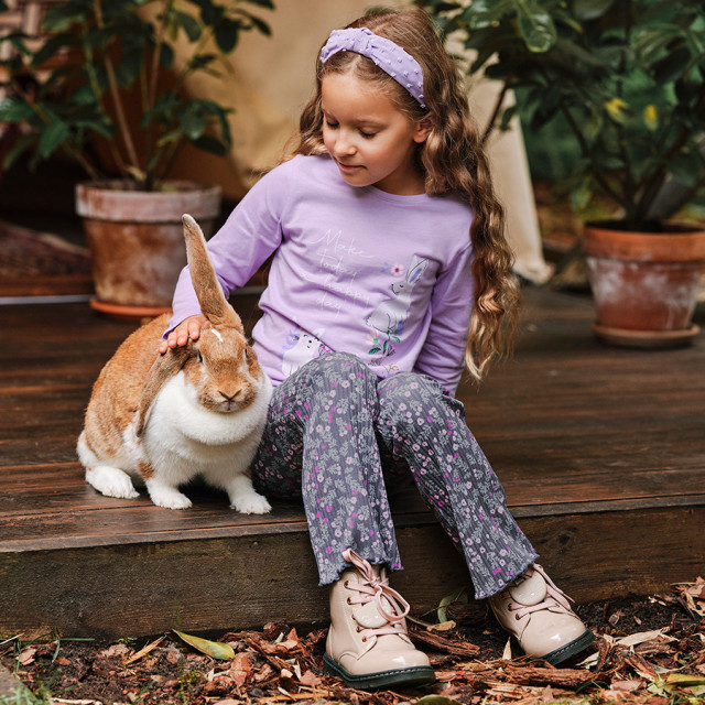 Тениска с дълъг ръкав, цвят: Виолетов