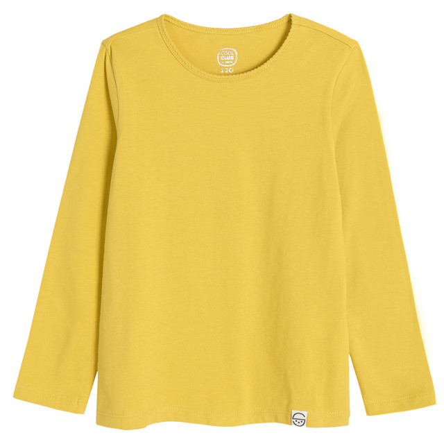 Тениска с дълъг ръкав, цвят: Жълт