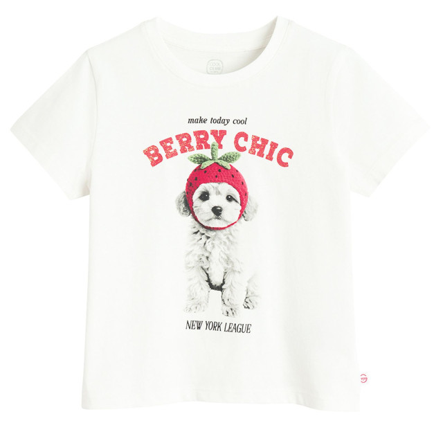 Тениска с къс ръкав, цвят: Бял